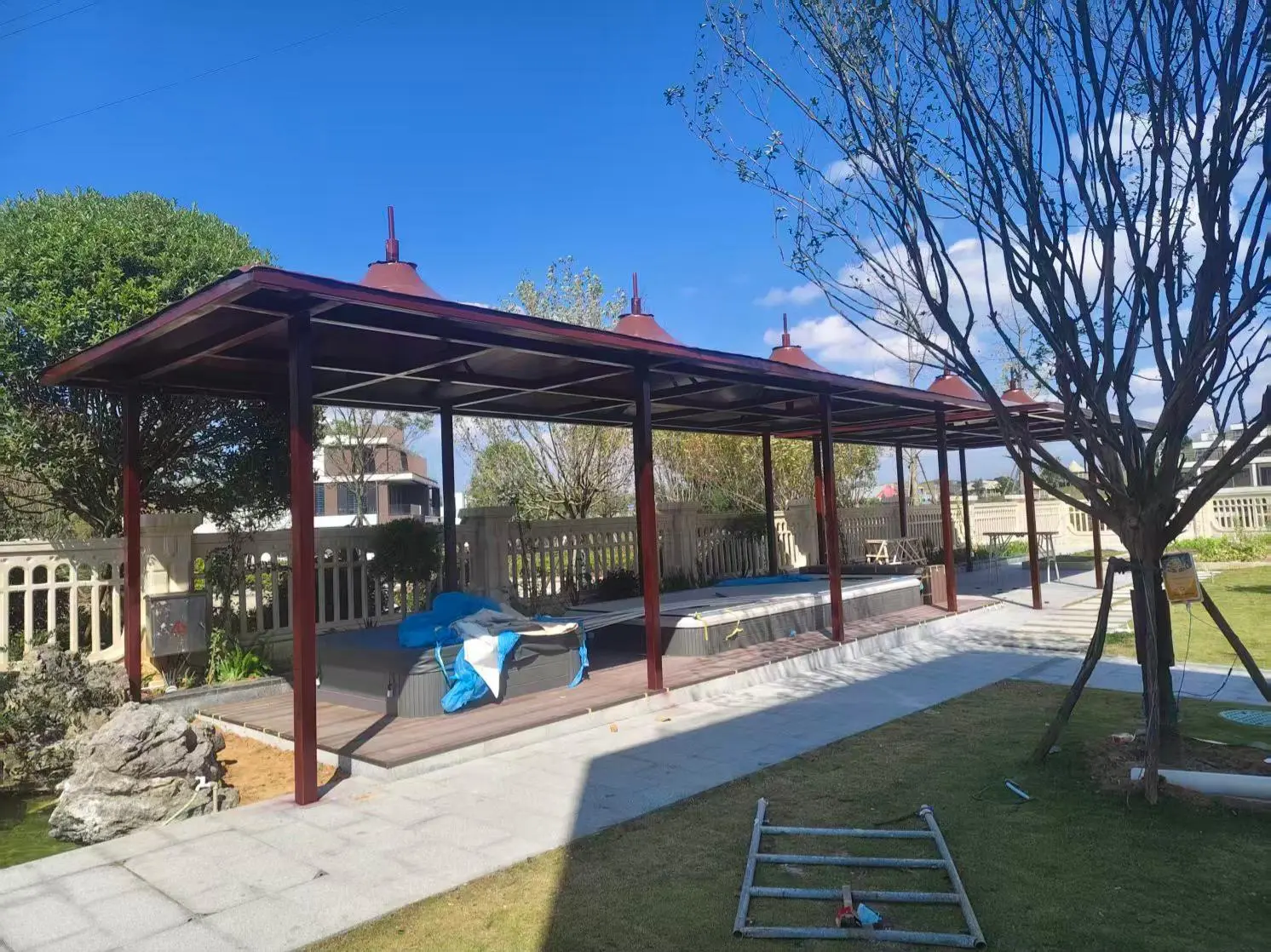 贵州湄潭园区小区膜结构停车棚怎么选？本地源头工厂拆解三大坑，避开返修翻倍成本